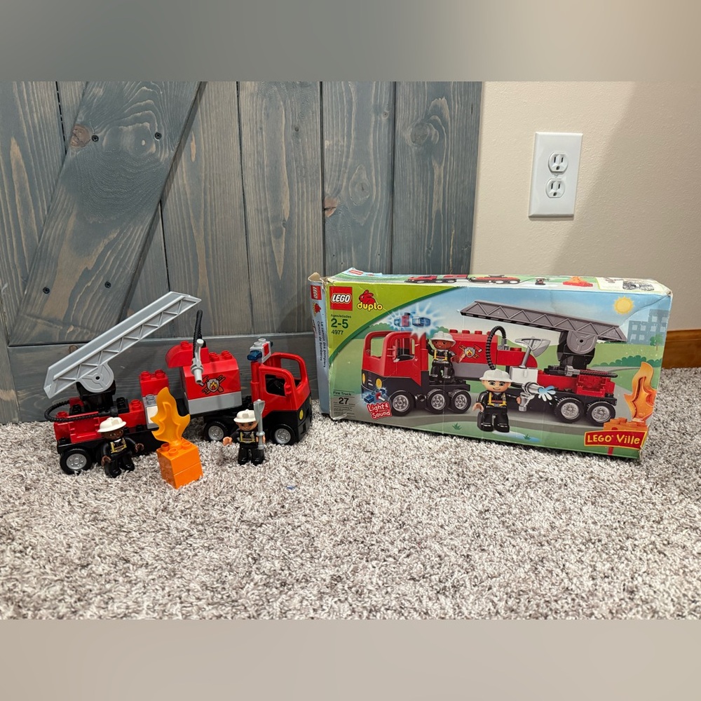 LEGO DUPLO Fire Rescue Set - Red, Black, and Orange